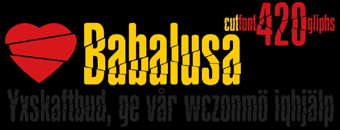 Babalusa Cut font