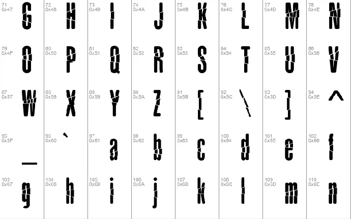 Babalusa Cut font