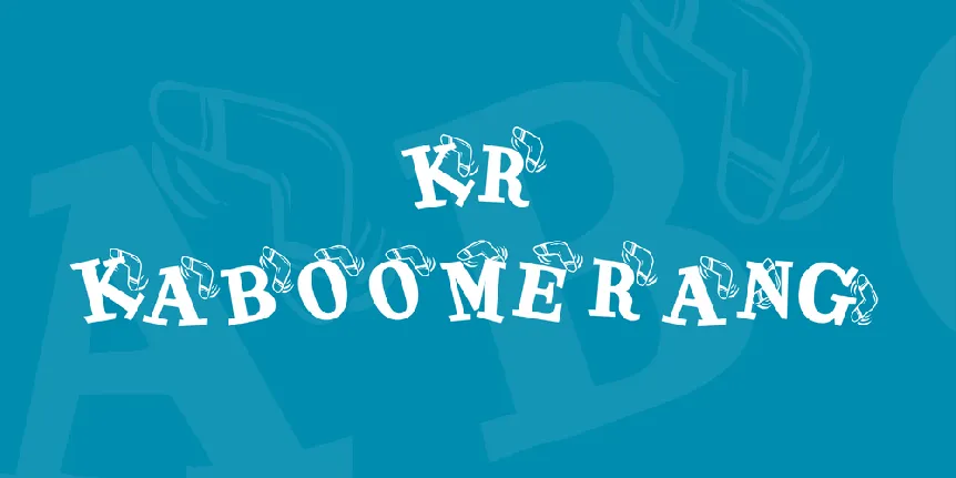 KR Kaboomerang font