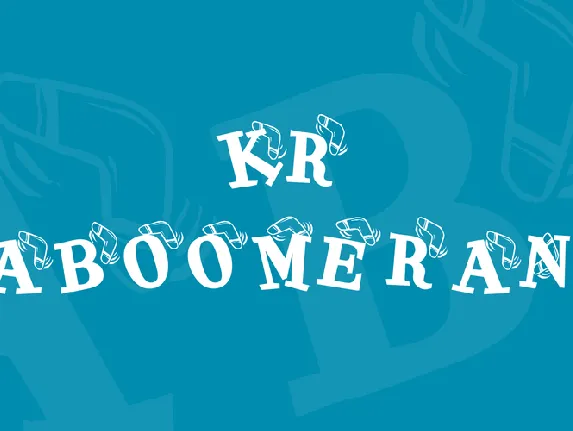 KR Kaboomerang font