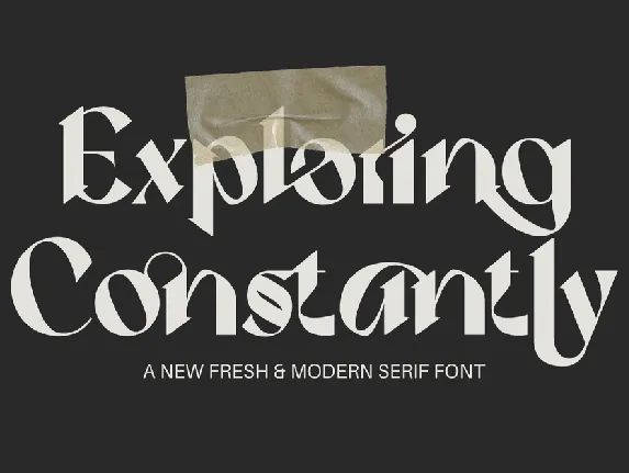 Exploring Constantly Demo font