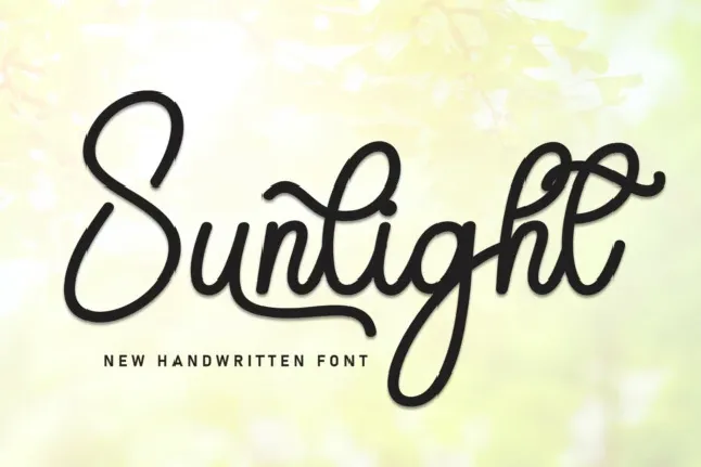 Sunlight Script font