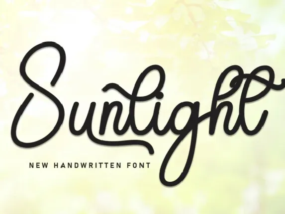 Sunlight Script font