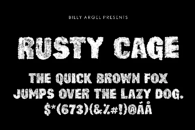 RUSTY CAGE PERSONAL USE font