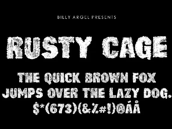 RUSTY CAGE PERSONAL USE font