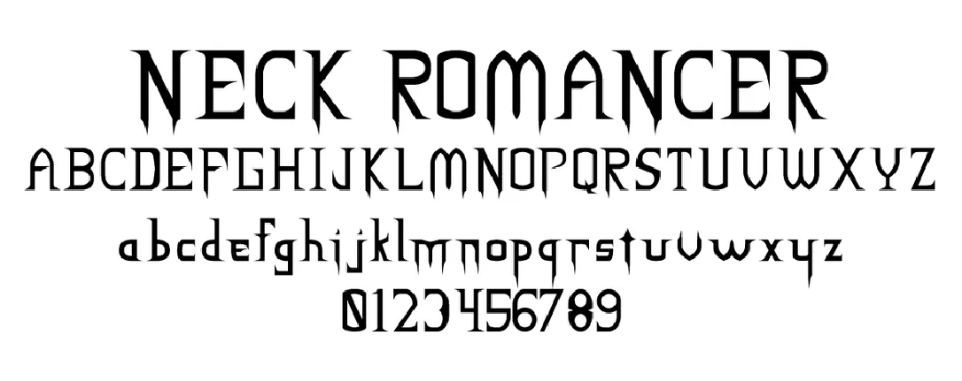 NECK ROMANCER font