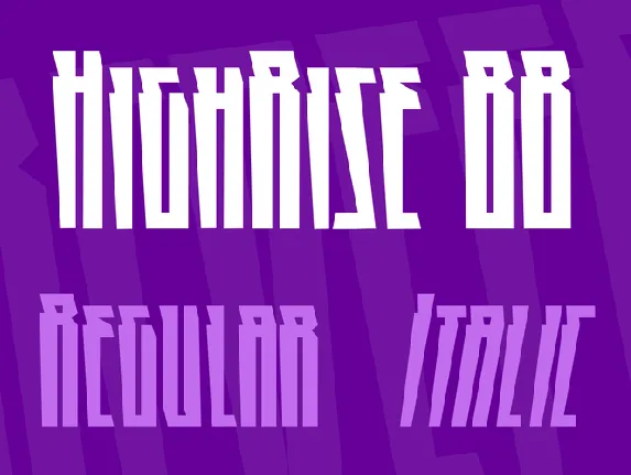 HighRise BB font