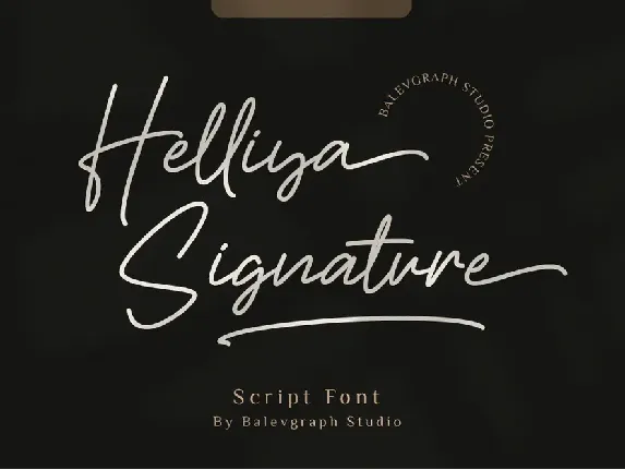 Helliya Signature font