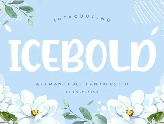 ICEBOLD Fun and Bold Handbrushed font