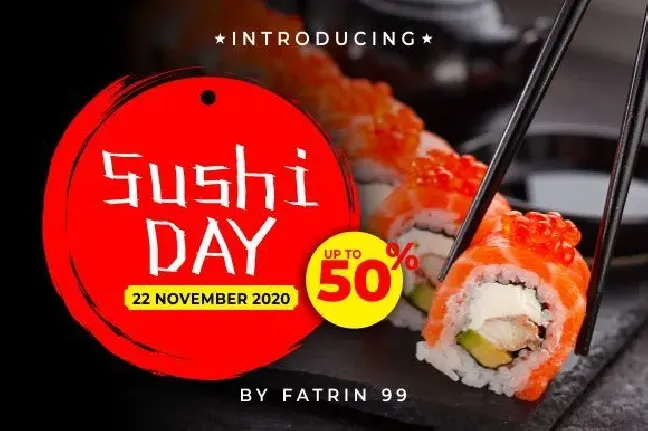 FATRIN Sushi DAY Demo font