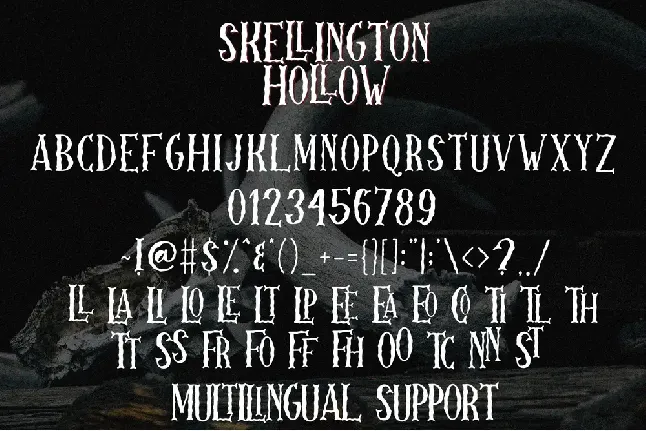 Skellington Hollow font