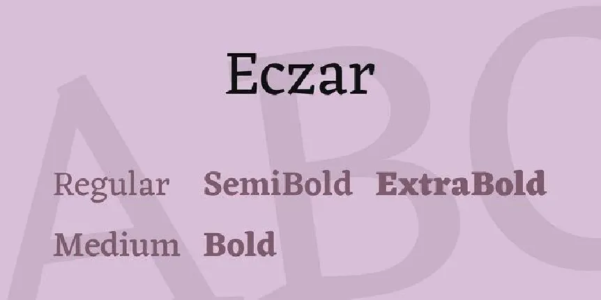 Eczar font