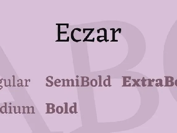 Eczar font