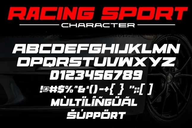 Racing Sport Display font