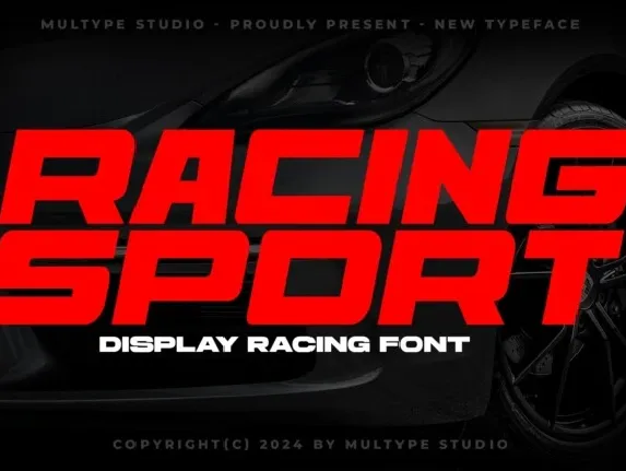 Racing Sport Display font