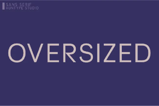 Oversized font