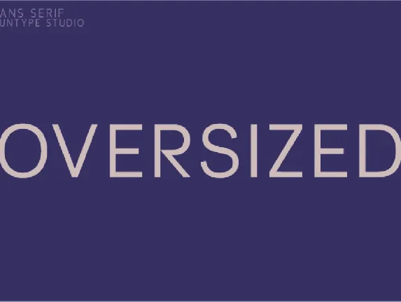 Oversized font