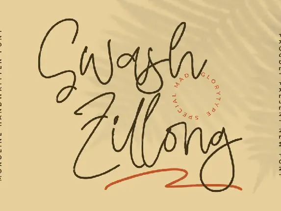 Swash Zillong font