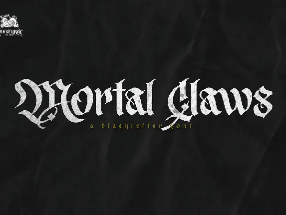 Mortal Claws – Blackletter font