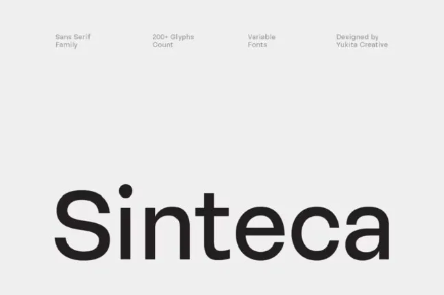 Sinteca Family font