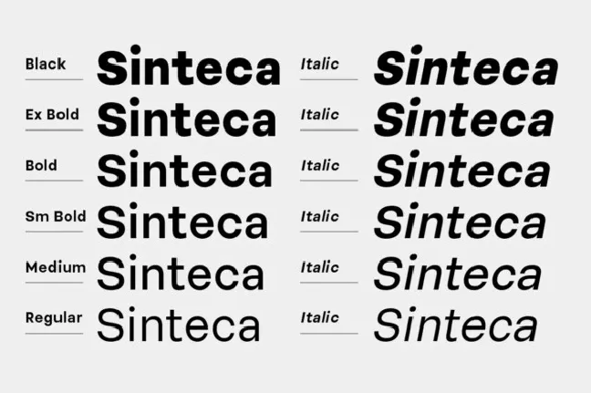 Sinteca Family font