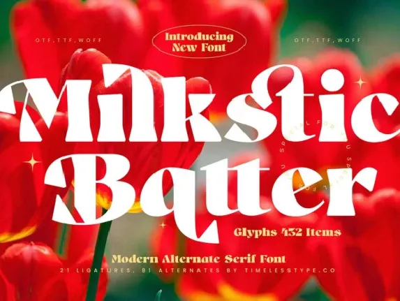 Milkstic Batter font