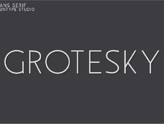 Grotesky font