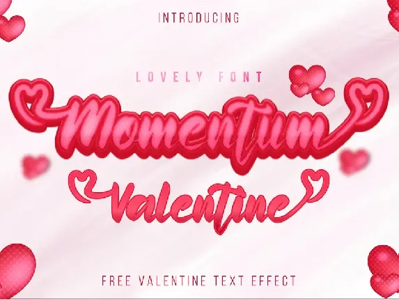 Momentum Valentine font