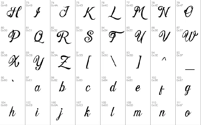 Bellaty Brush Scripts font