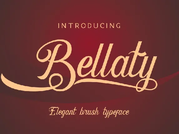 Bellaty Brush Scripts font