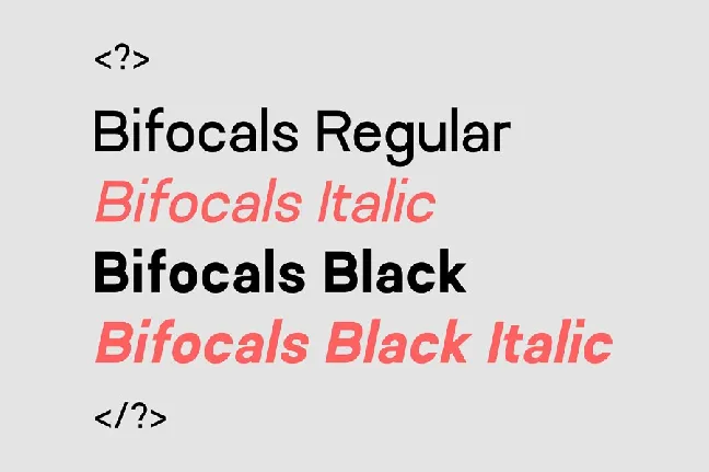 Bifocals Family font