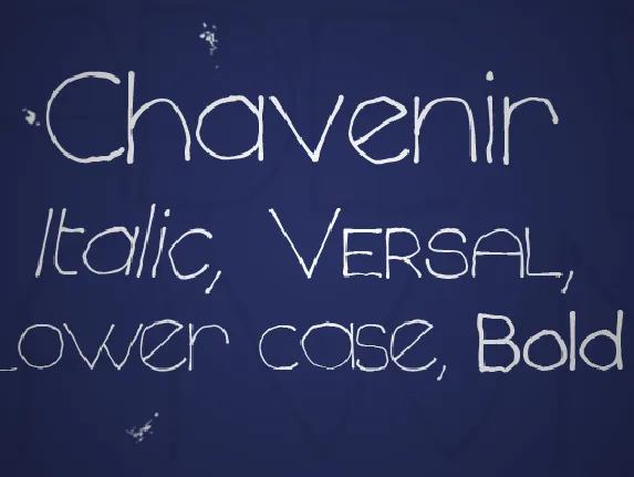 Chavenir font