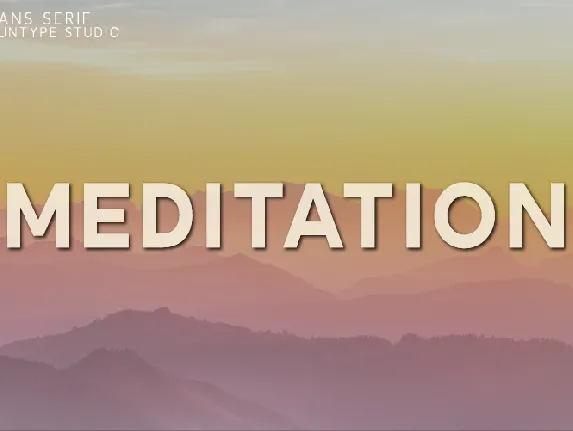 Meditation font