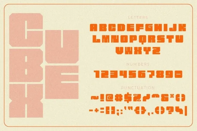 Cubex font