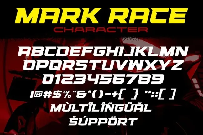 Racing Mark Race font