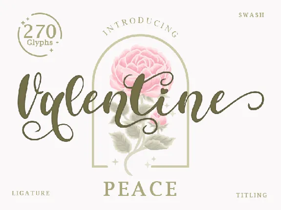 Valentine Peace - Personal Use font