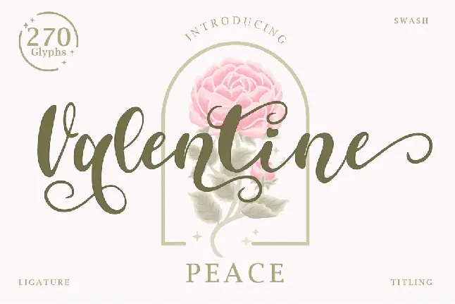 Valentine Peace - Personal Use font