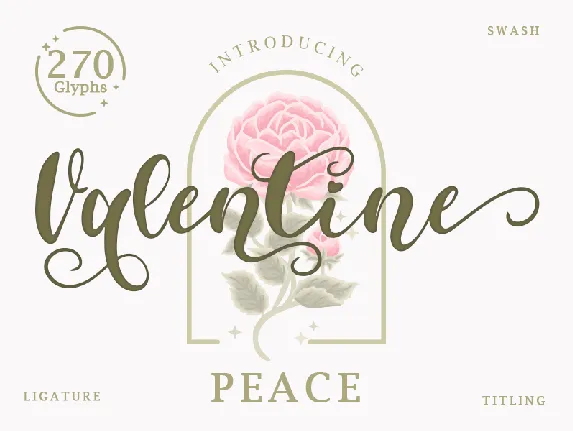 Valentine Peace - Personal Use font