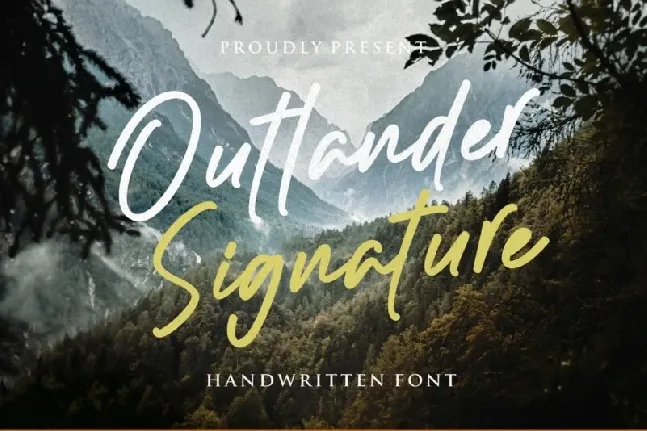 Outlander Signature font