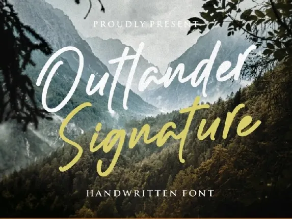 Outlander Signature font