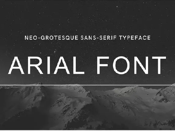 Arial font