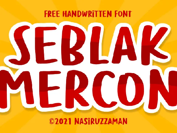 Seblak Mercon font