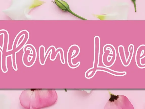 Home Love Script font