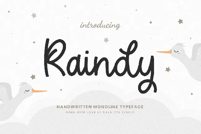 Raindy font