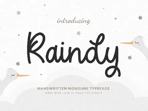 Raindy font