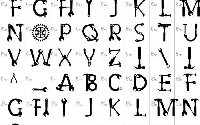 Hand Tool font