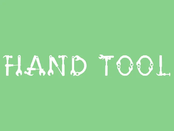 Hand Tool font