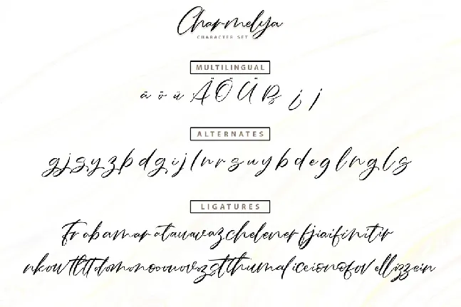 Charmelya Script font