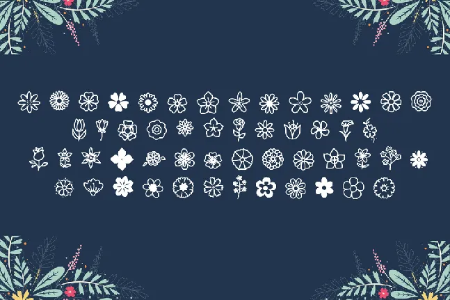 Flowery Illustration font