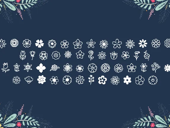 Flowery Illustration font